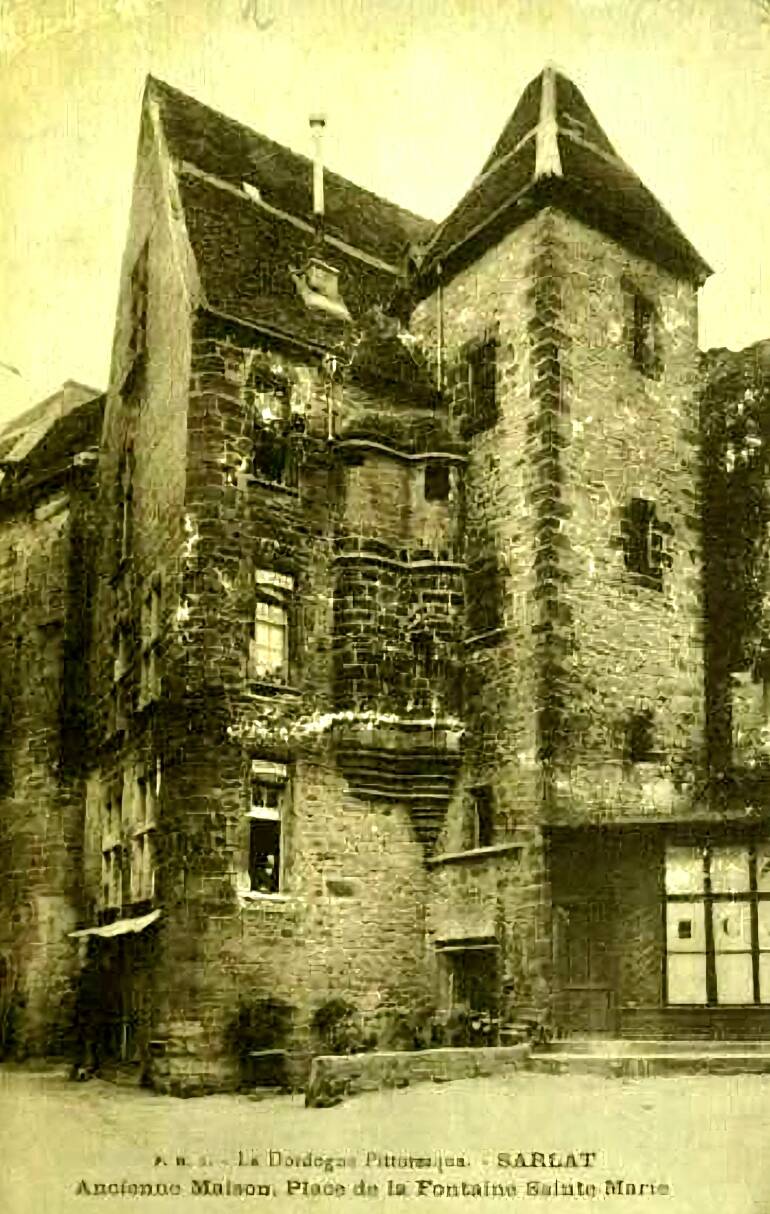 Impressionist painting signed oil on canvas hôtel vassal sarlat 19th c.