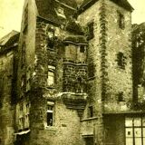 Impressionist painting signed oil on canvas hôtel vassal sarlat 19th c.