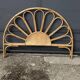 Vintage rattan and wicker headboard "Soleil" – 155 cm