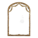 Large baroque decorated chimney mirror in gilted wood, France ca. 1800