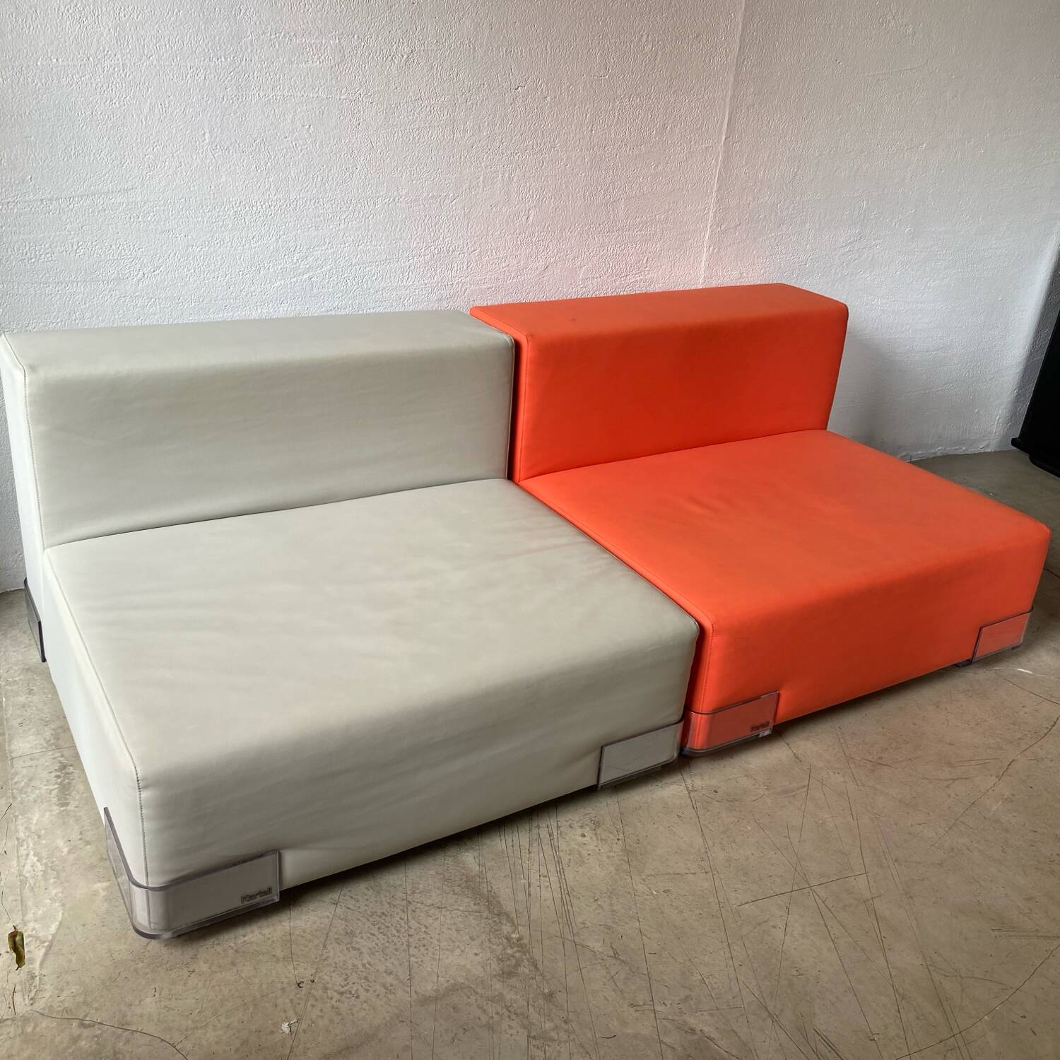 3 modular Plastics armchairs by Piero Lissoni for Kartell, 1970