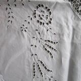 Old embroidered tablecloth 145x135cm