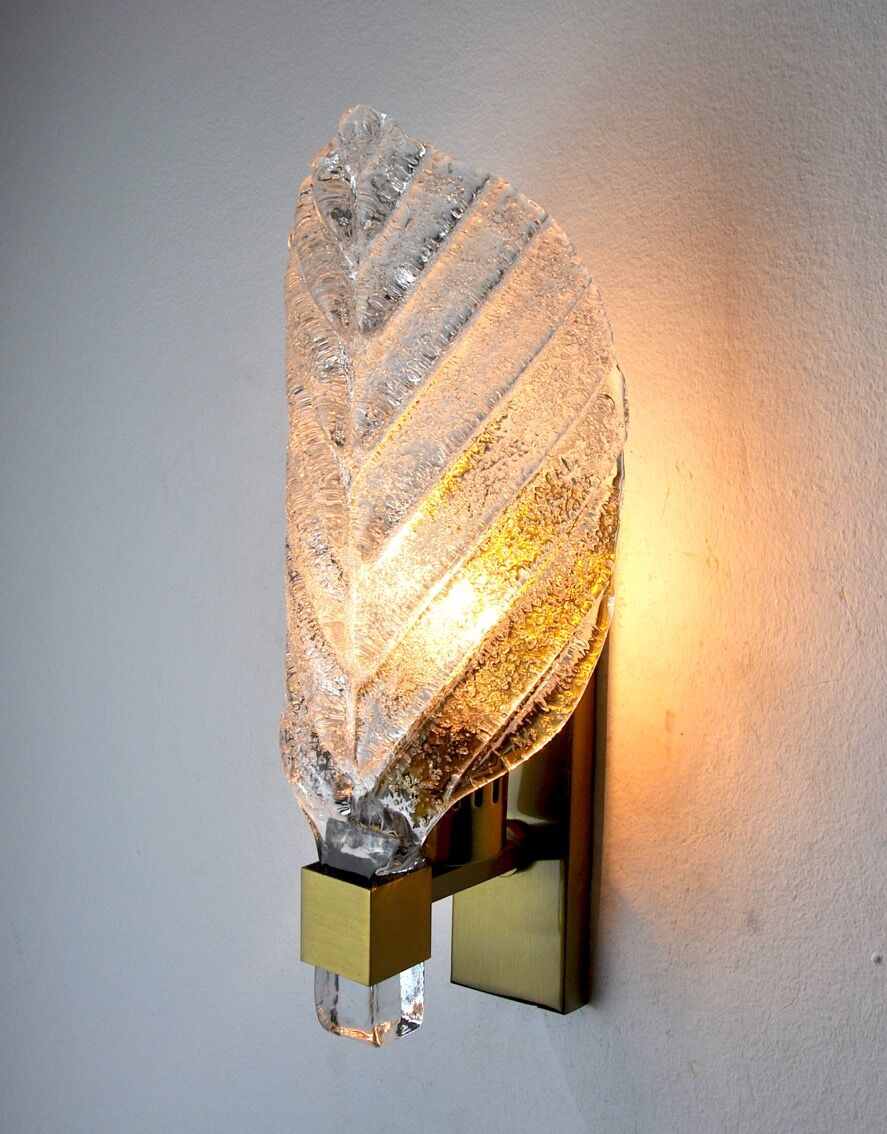 Wall lamp "sheet" by Carl Fagerlund, Murano glass, Germany, 1970