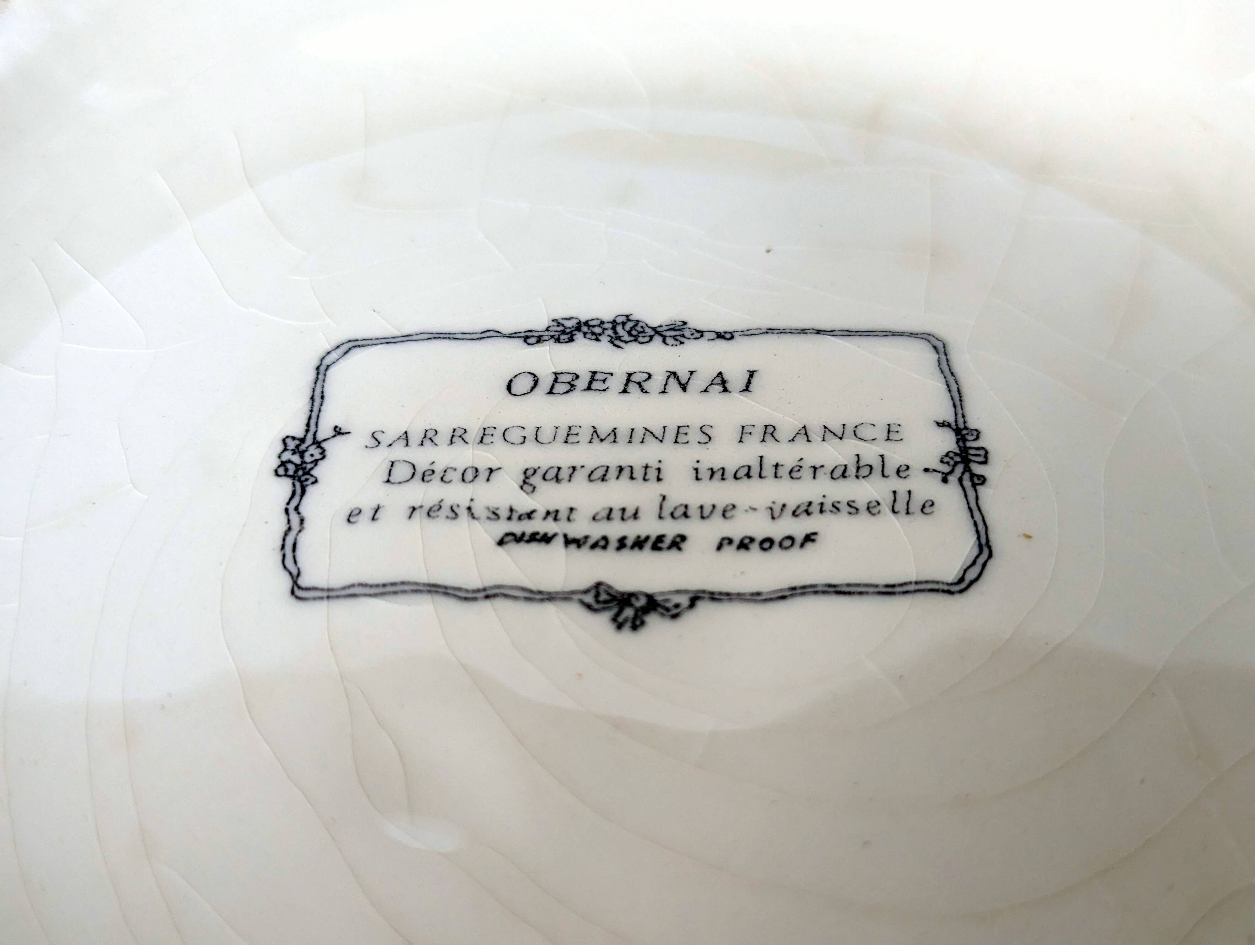 Earthenware tureen from sarreguemines obernai model illustrated by henri loux