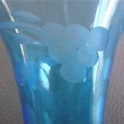 Ancient vase in engraved glass
