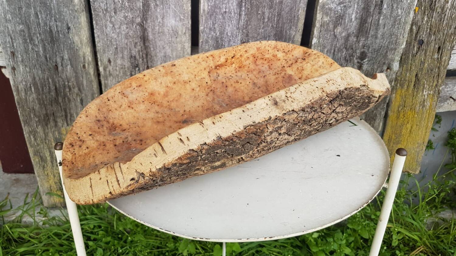 Old centerpiece cup empty pocket in natural cork vintage