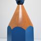 Lamp foot pencil solid wood vintage blue 80s