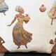 African Pottery Women Jacquard Cushion, Figural Woven Pillow Cover