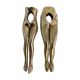 Pair of nutcrackers or anthropomorphic hazelnuts in bronze