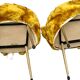 2 armchairs with faux fur, Pelfran, from the 60s/70s.