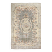Tapis turc vintage en laine fait main gris cendré 6x9, 188x290 cm SK 5073
