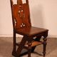 neogothic step stool - 19th century in oak