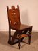 neogothic step stool - 19th century in oak