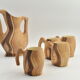Vase with handles False wood Grandjean Jourdan in Vallauris 1960