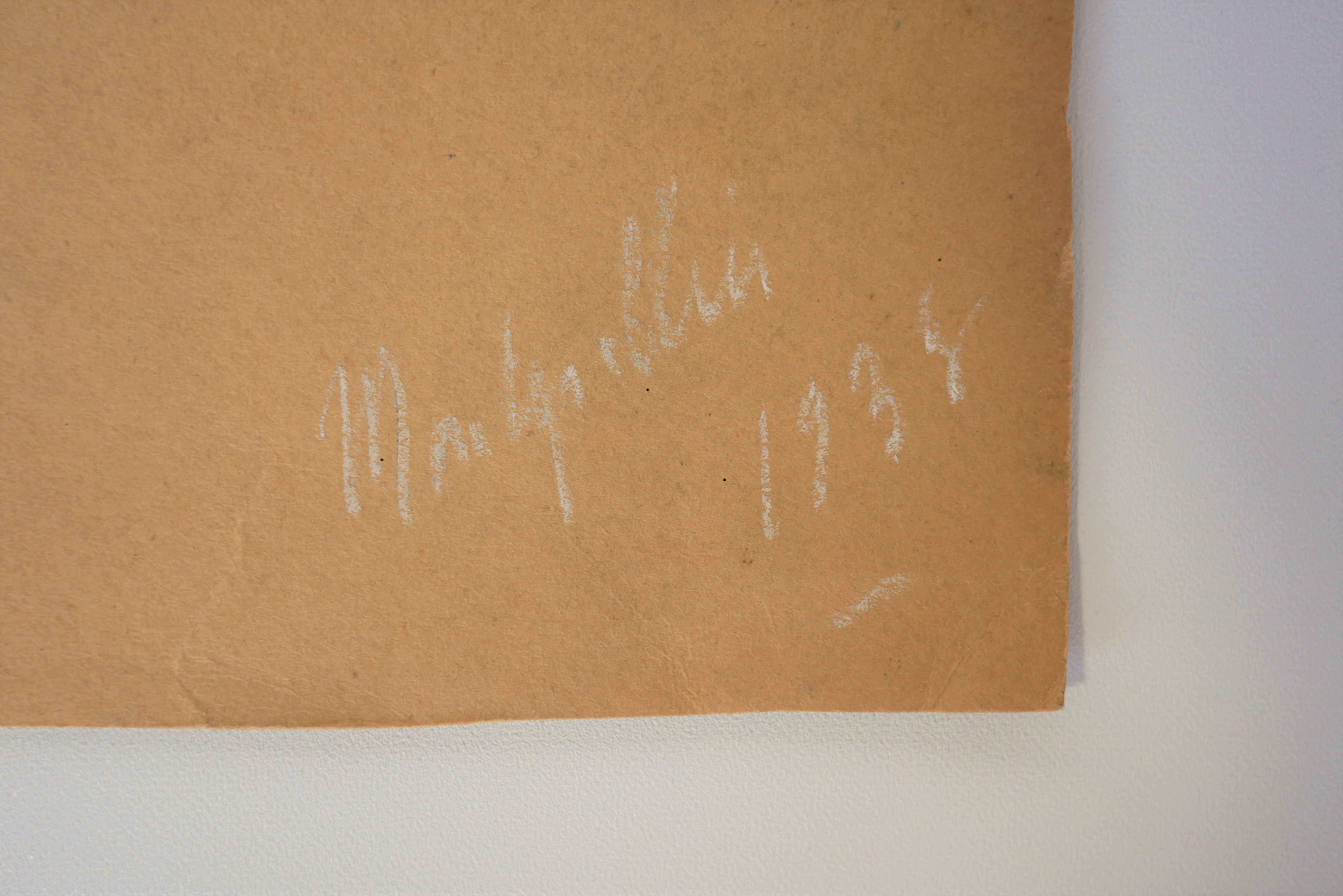 Vintage pastel portrait