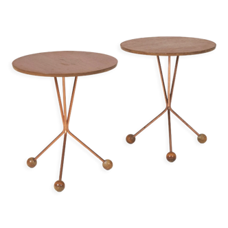 Pair of Alberts teak side tables by Albert Larsson
