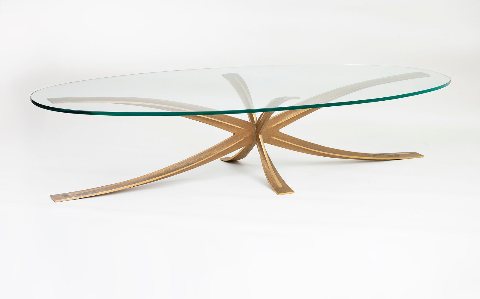 Michel Mangematin bronze coffee table, France 1960s