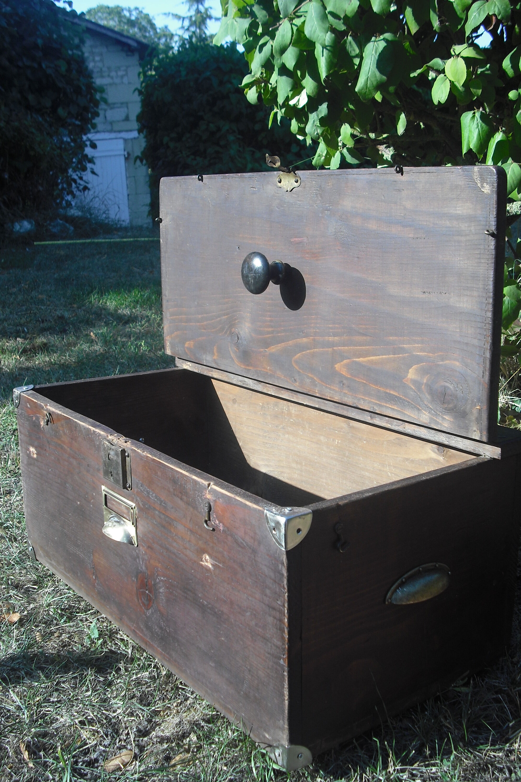 Chest on wheels 19th