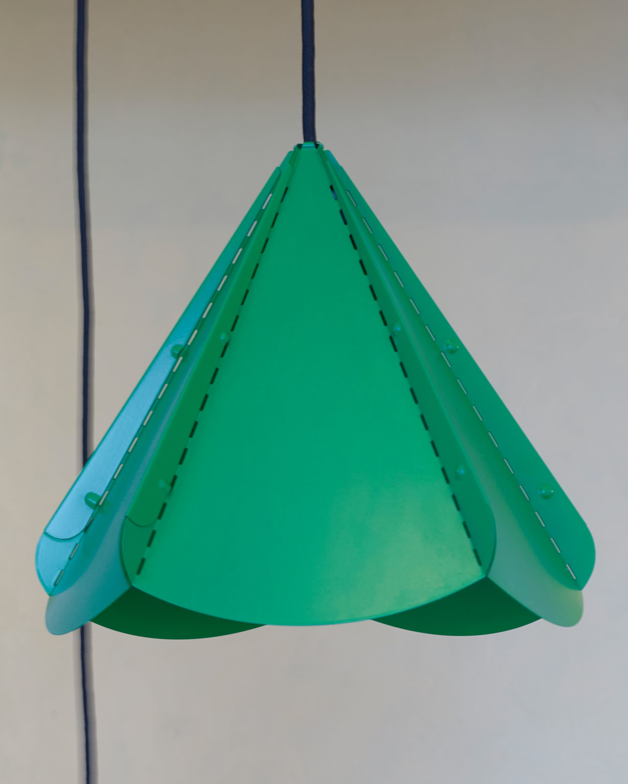 Lampe de suspension  origami vert