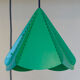 Lampe de suspension  origami vert