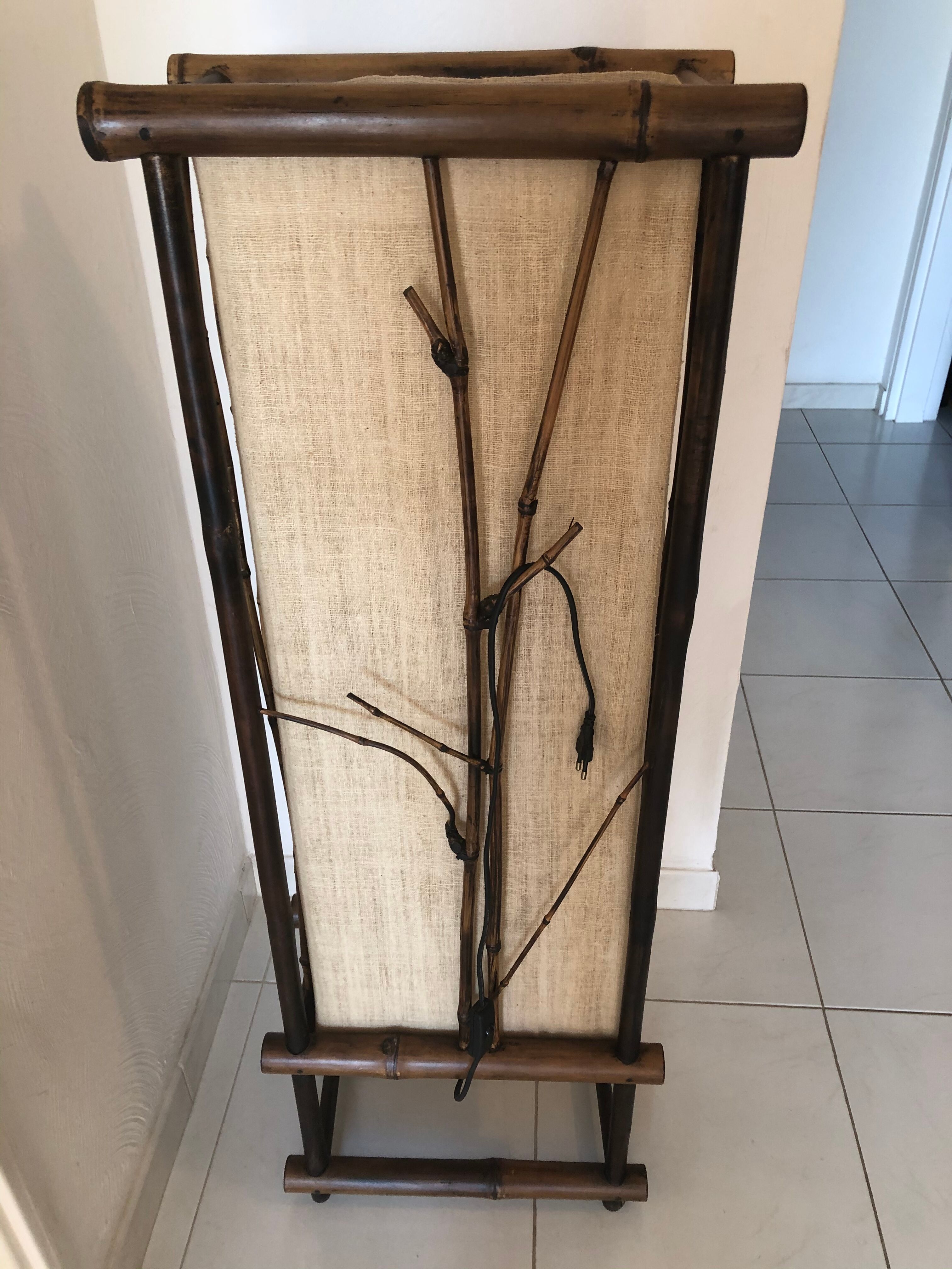 Vintage bamboo lamppost