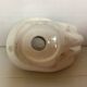 Iridescent white hand ring sizer pocket