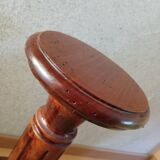 Varnished solid wood plant holder column, rustic chic