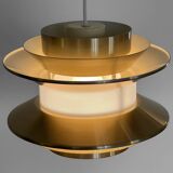 Pendant light "Trava" in golden aluminium by Carl Thore for Granhaga Metallindustri. Sweden 1970s