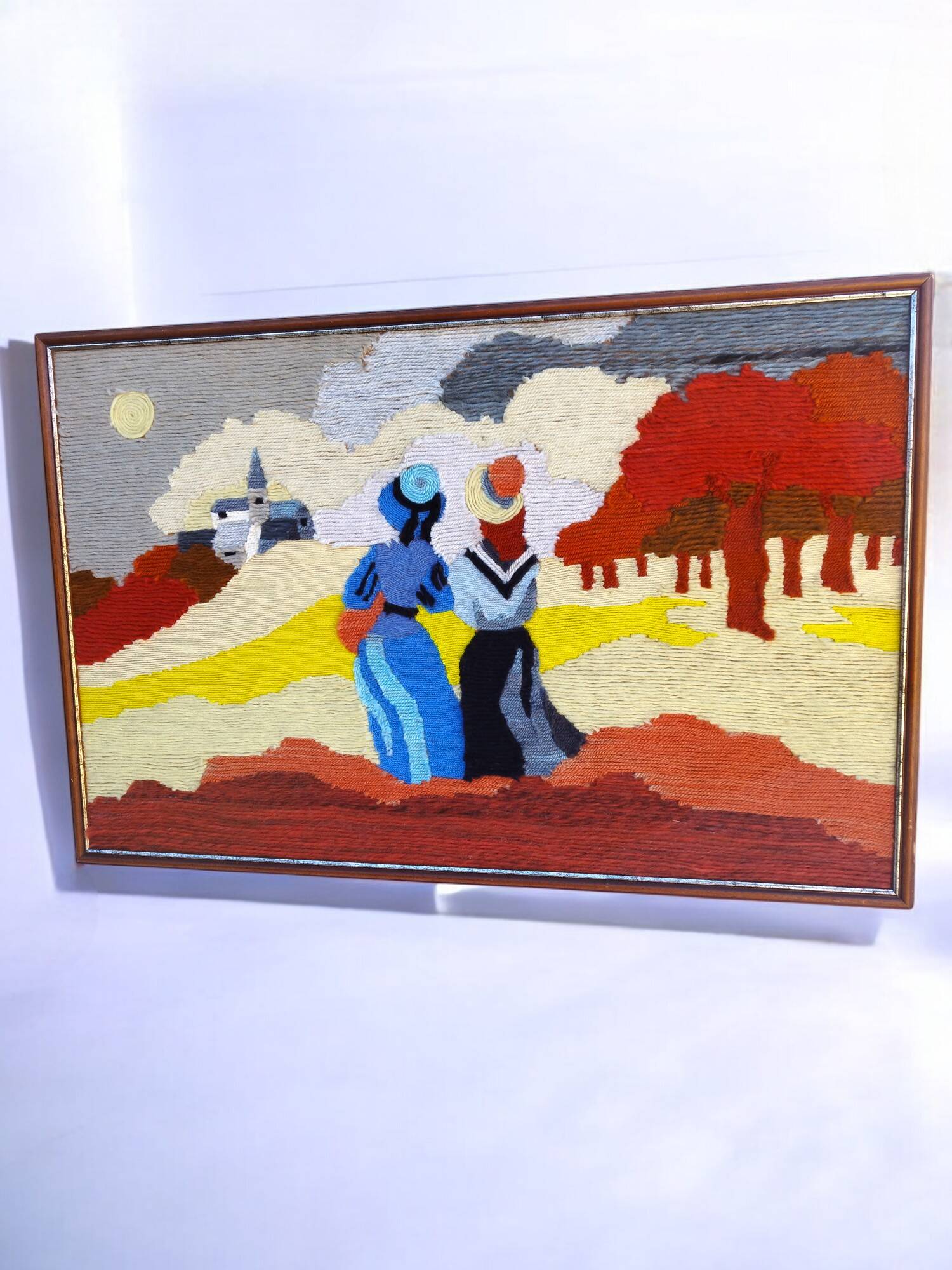 Tableau vintage fil de laine