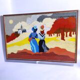 Tableau vintage fil de laine