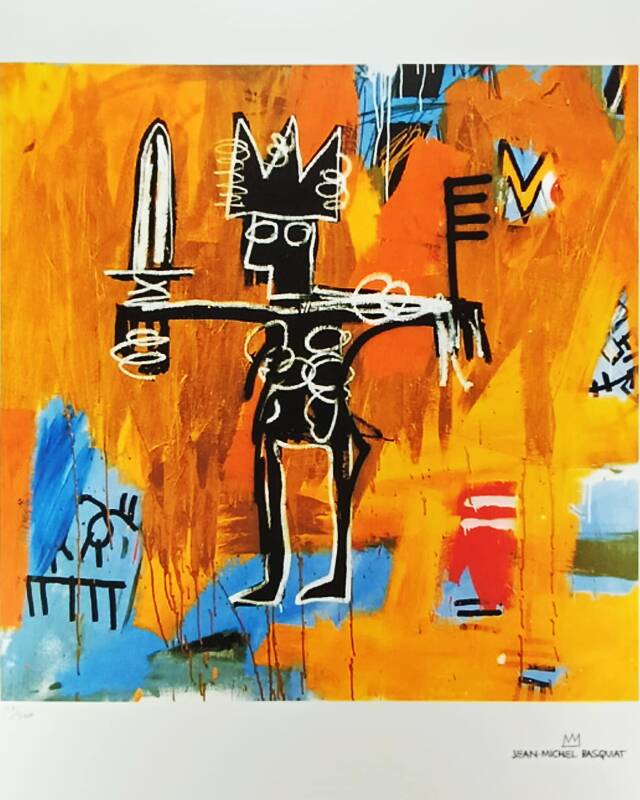 1990s Jean-Michel Basquiat Limited Edition Lithograph. After