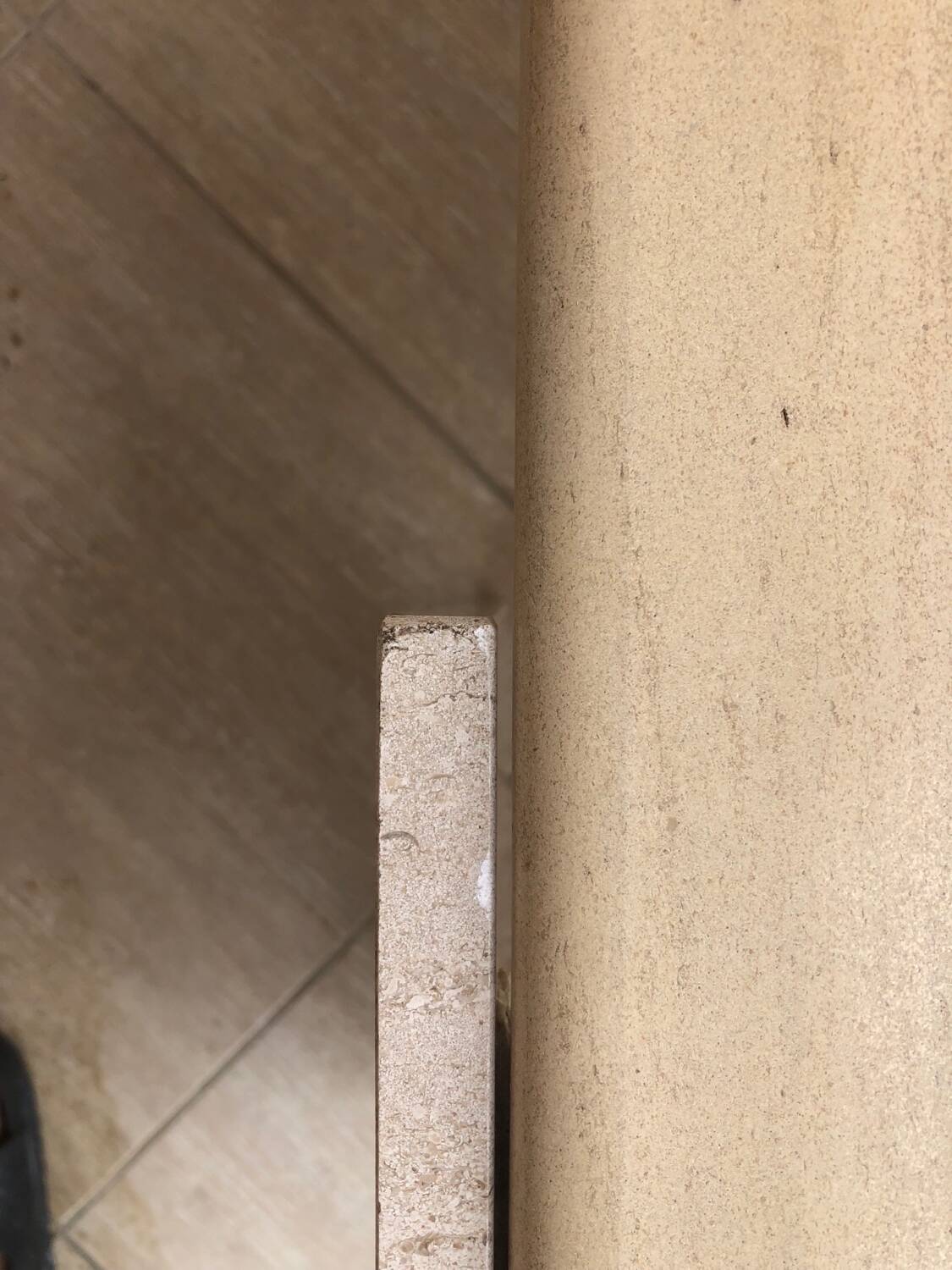 Vintage water drop travertine coffee table