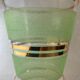 1950s vase in green granite frosted glass