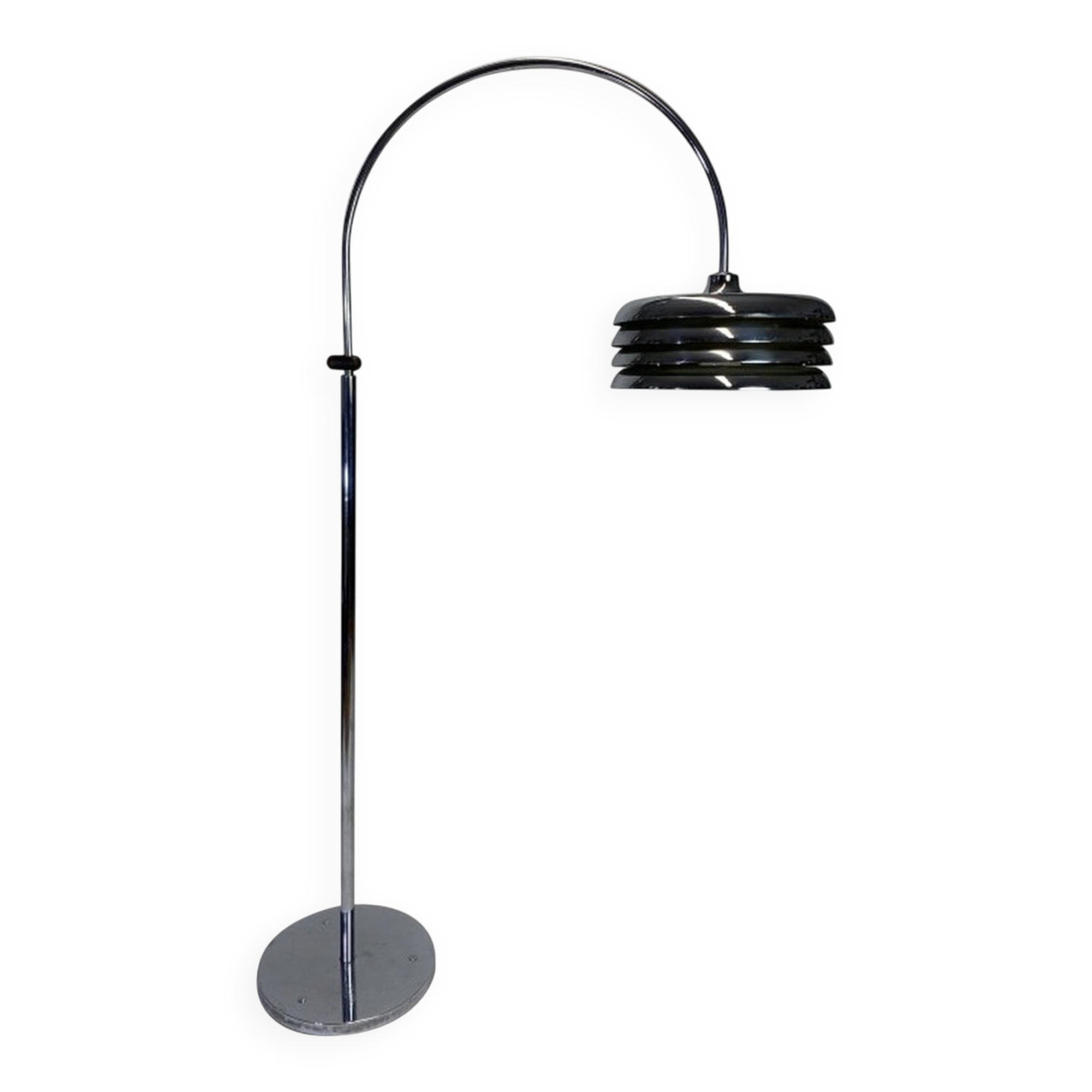 Lampe sur pied chromée par Tamás Borsfay pour Hungarian Craftsmanship Company, années 1970