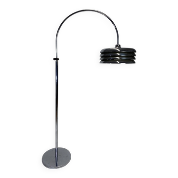 Lampe sur pied chromée par Tamás Borsfay pour Hungarian Craftsmanship Company, années 1970