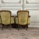 Pair of louis xv style armchairs in carved beech around 1920