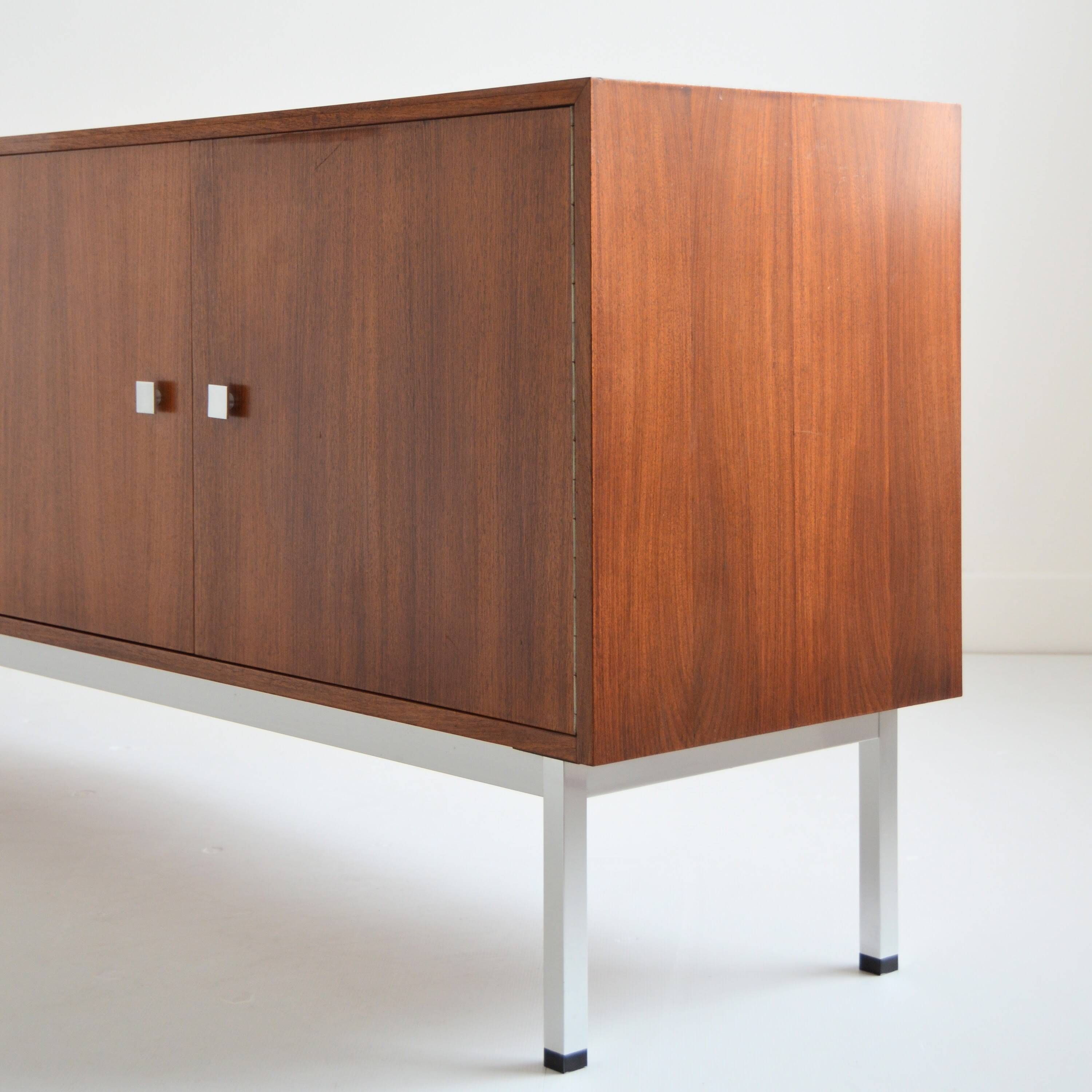 Superb teak and chrome sideboard 1960 vintage Belgium
