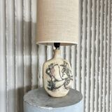 French Ceramic Table Lamp, 1970s
