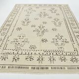 8x10 Beige & Dark Brown Modern Oushak Rug, 232x303Cm