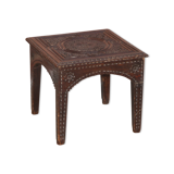 Side table carved top