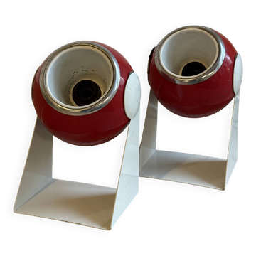 Paire de Lampes de Bureau Vintage eye ball « Polifemo » Space Age