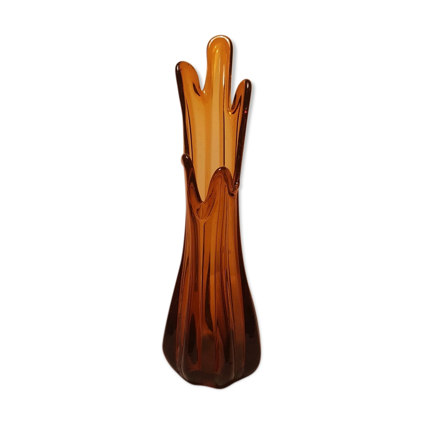 Vase en verre étiré