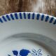6 mismatched antique deep plates