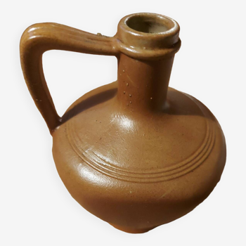 Brown stoneware carafe or pitcher