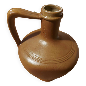 Brown stoneware carafe or pitcher