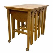 Vintage nesting tables by Paul Hundevad, Czech design, 1960s