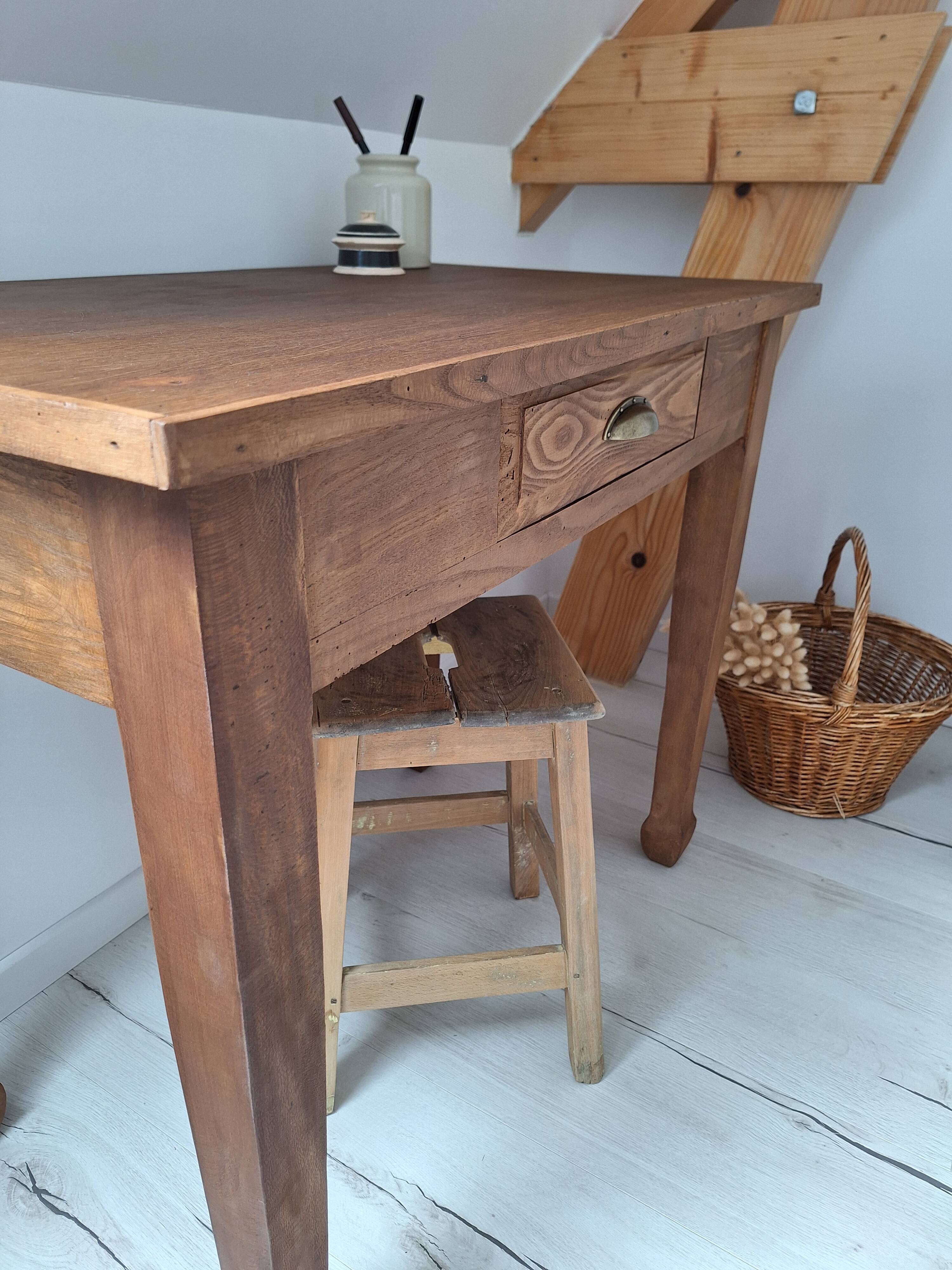 Vintage Country Farmhouse Desk / Console / Side Table