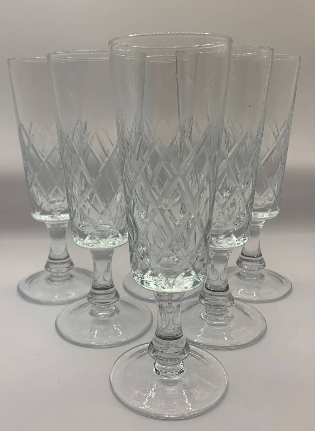 Vintage champagne flutes