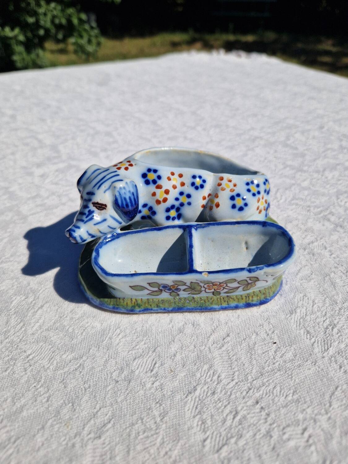 Antique 19th Century Pig-Shaped Salt and Pepper Shaker