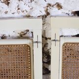 4 vintage folding cane chairs